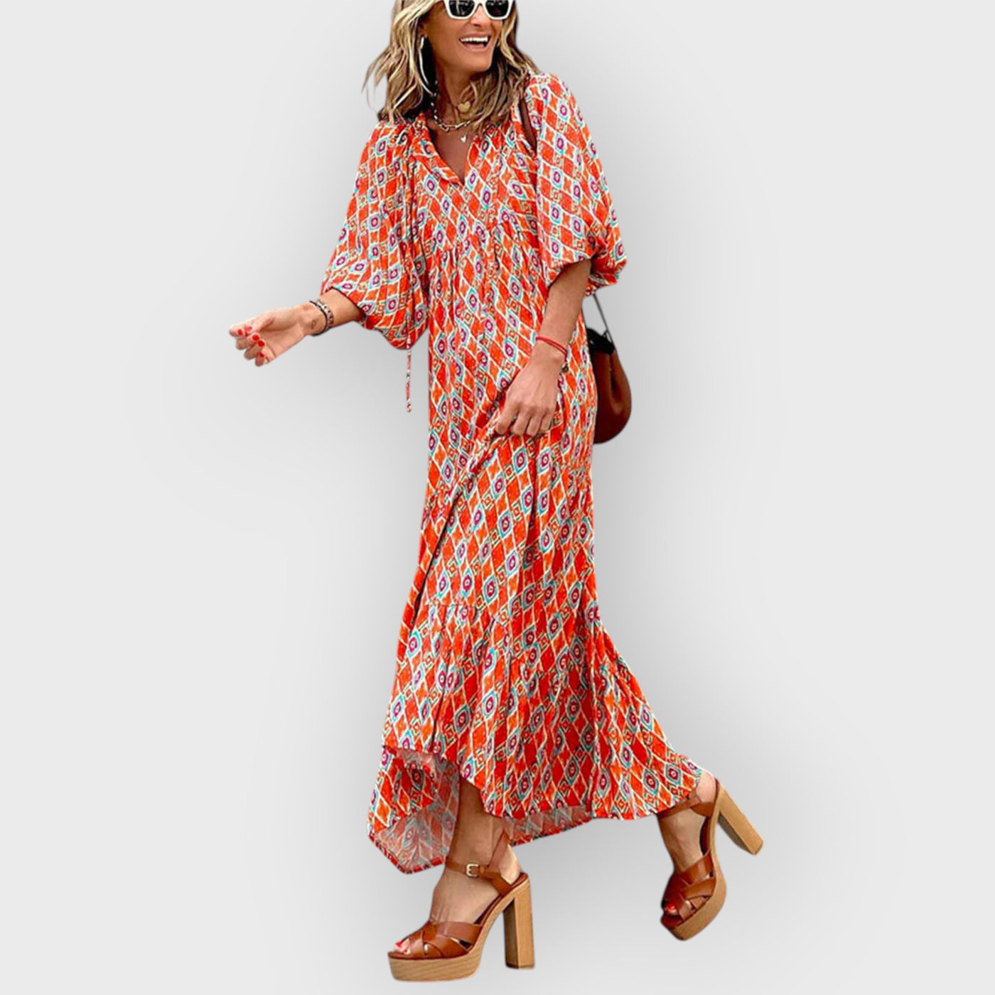 Bohemian Printed Maxi Dress