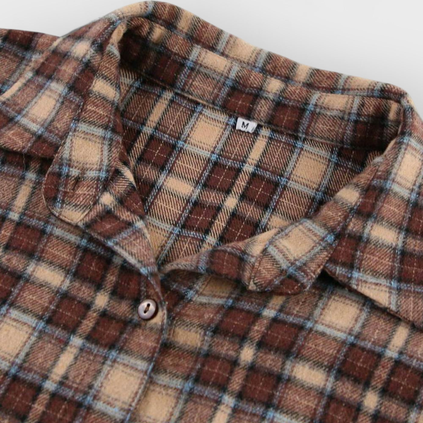 Vintage Plaid Shirts Women Loose Gingham Female Blouse Autumn