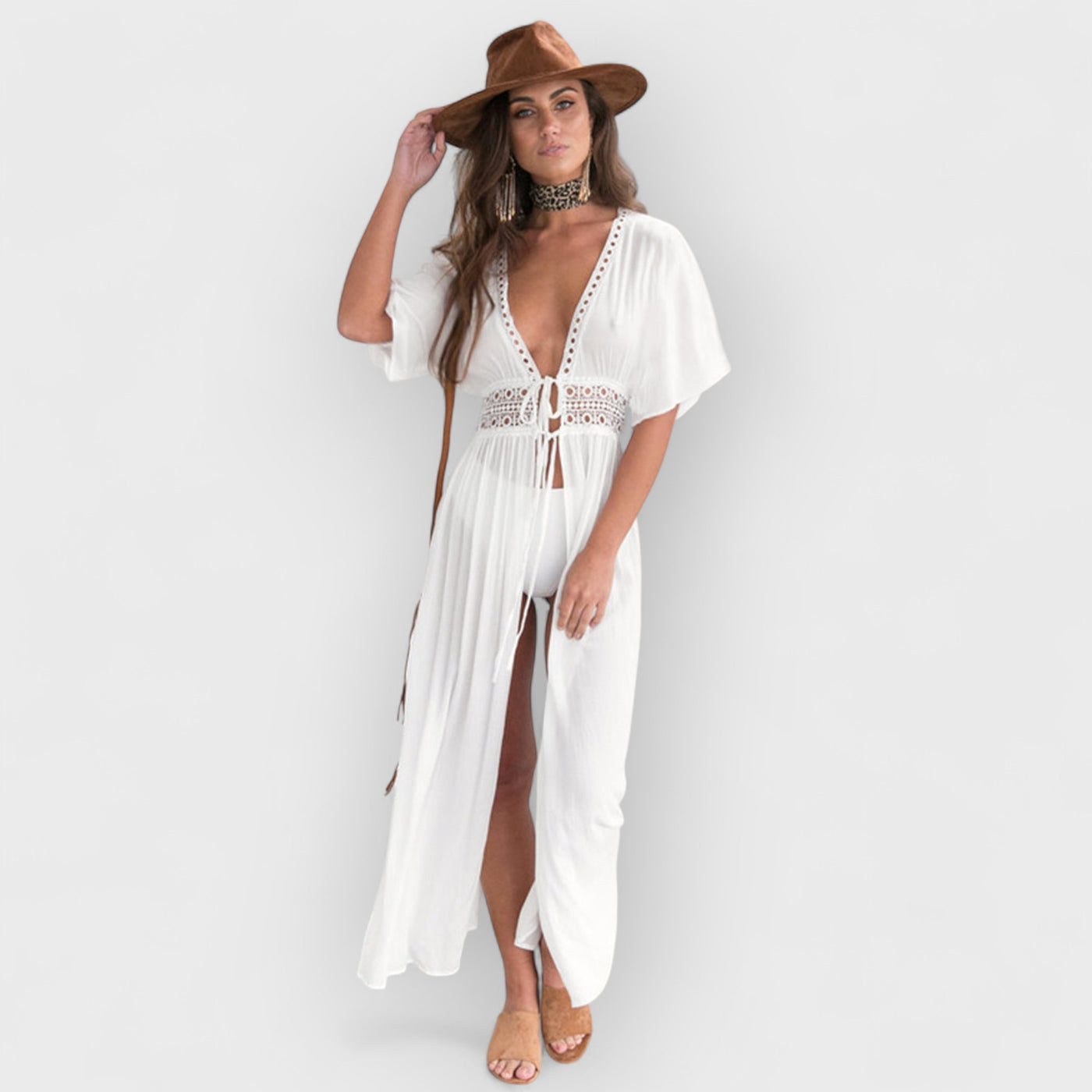 Beach Vacation Kimonos Long Sun Protection Cover Ups