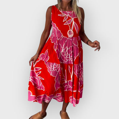 Aveline Stylish Dress With Floral Pattern