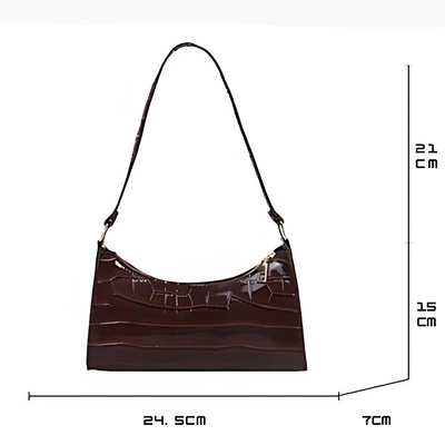 Mira Glossy Leather Tote Bag