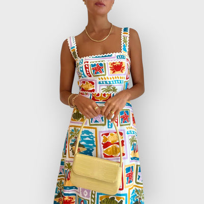 Graffiti Strap Tube Top Sexy Lace Maxi Dress