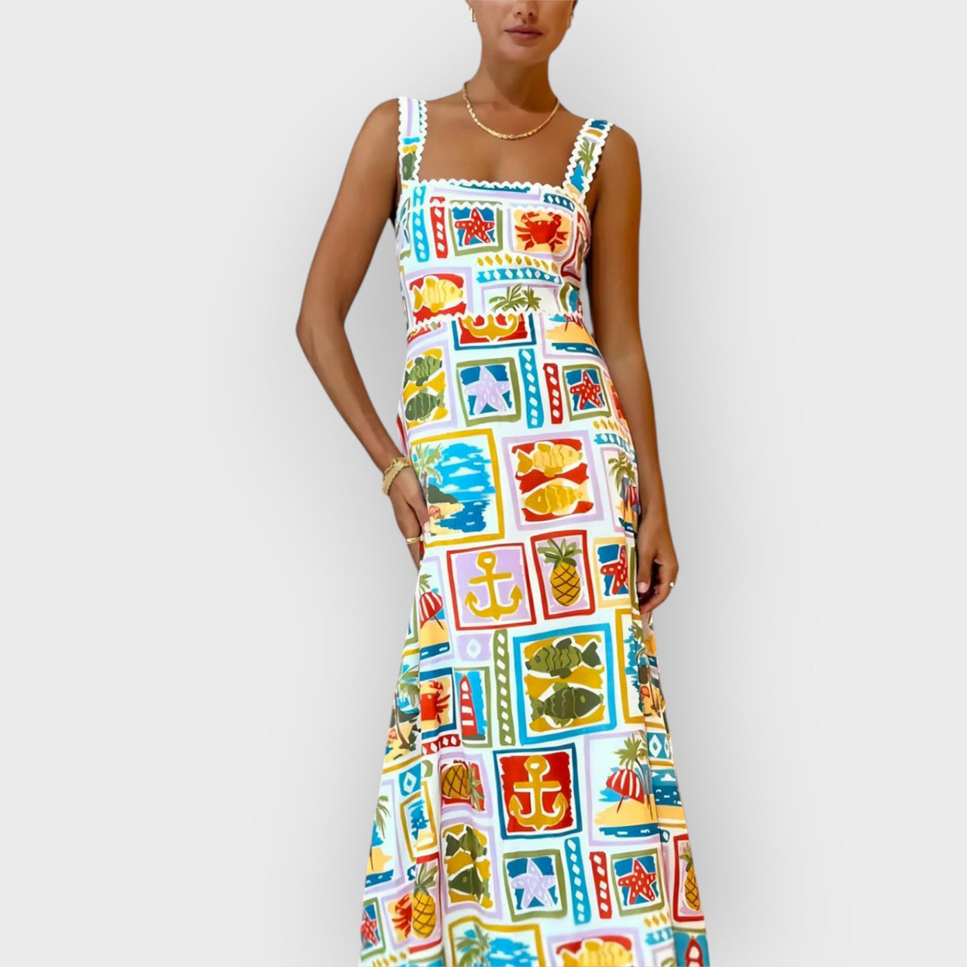 Graffiti Strap Tube Top Sexy Lace Maxi Dress