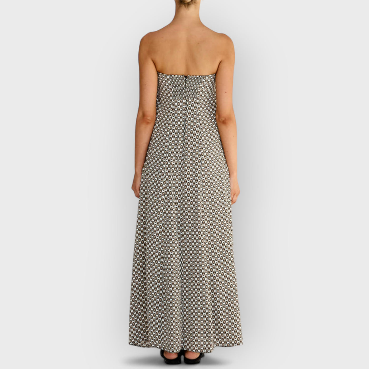 Diamond Print Bohemian Maxi Dress