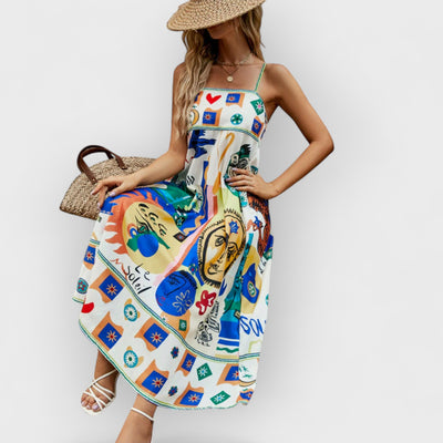 Printed Sleeveless Vacay Dress