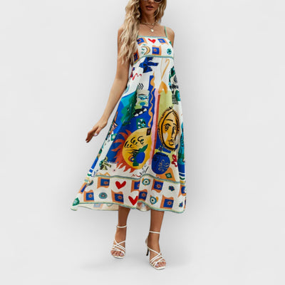 Printed Sleeveless Vacay Dress