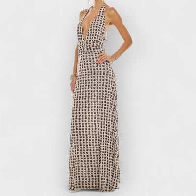 Camoni Polka Dot Diary Maxi Dress