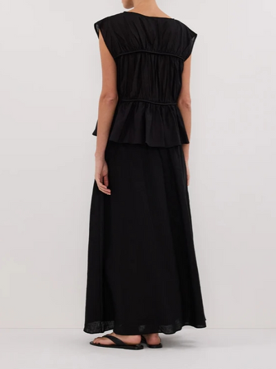 Edna Black Midi Skirt Set