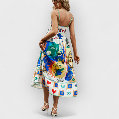 Printed Sleeveless Vacay Dress