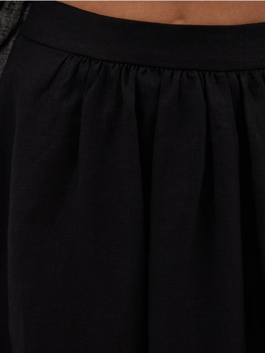 Edna Black Midi Skirt Set