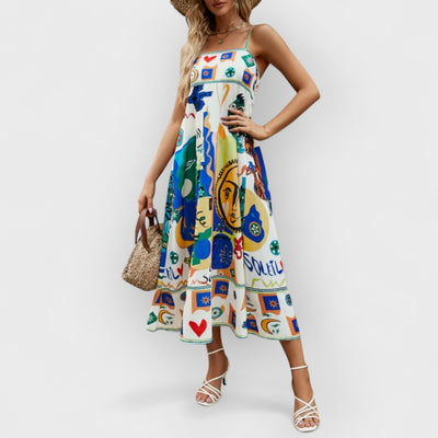 Printed Sleeveless Vacay Dress