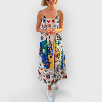 Printed Sleeveless Vacay Dress