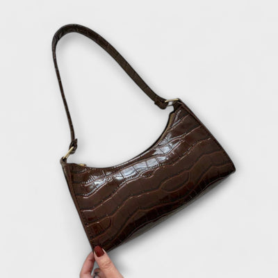 Mira Glossy Leather Tote Bag