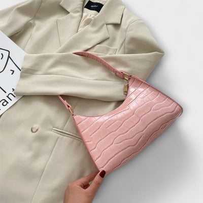 Mira Glossy Leather Tote Bag