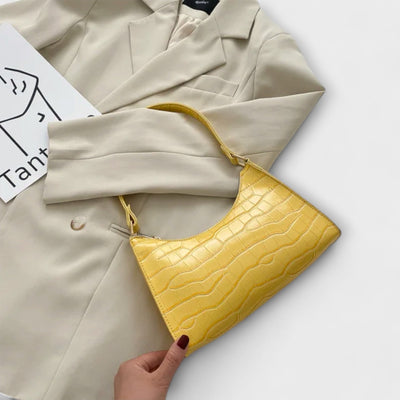 Mira Glossy Leather Tote Bag