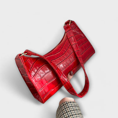 Mira Glossy Leather Tote Bag
