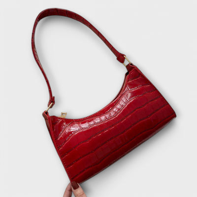 Mira Glossy Leather Tote Bag