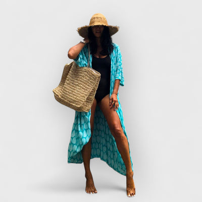 Hidden Island Boho Printed Kimono Beach Cover-up