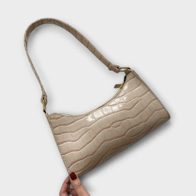 Mira Glossy Leather Tote Bag