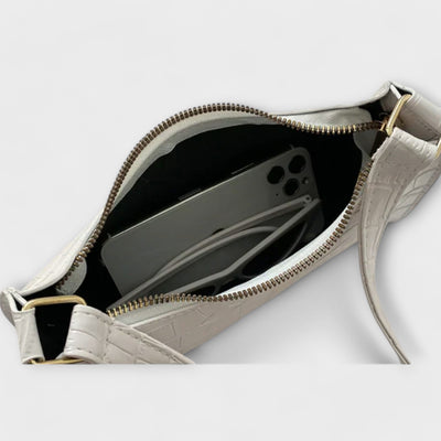 Mira Glossy Leather Tote Bag