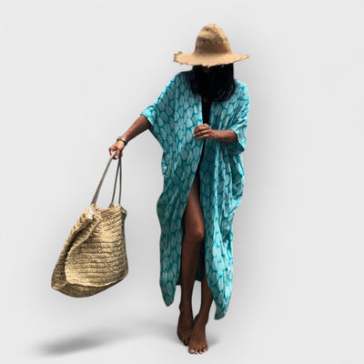 Hidden Island Boho Printed Kimono Beach Cover-up