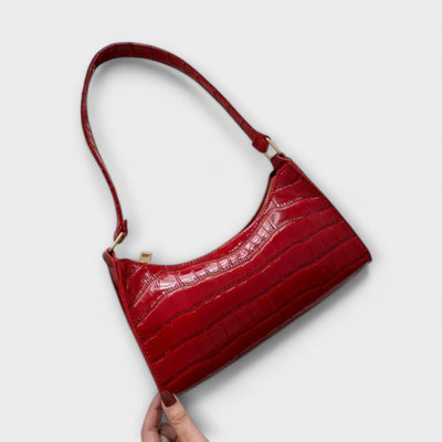 Mira Glossy Leather Tote Bag