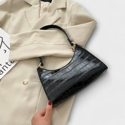 Mira Glossy Leather Tote Bag