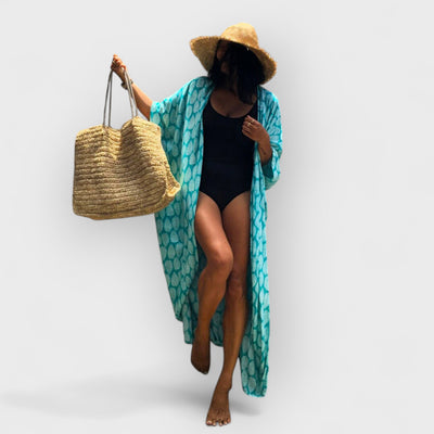 Hidden Island Boho Printed Kimono Beach Cover-up