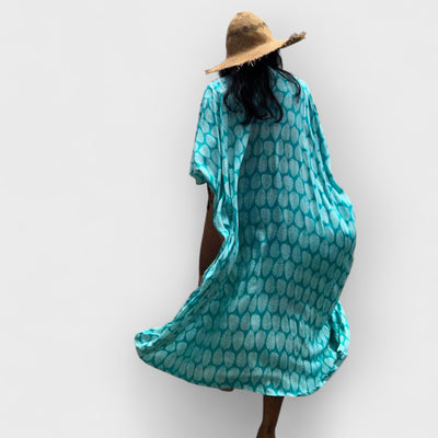 Hidden Island Boho Printed Kimono Beach Cover-up