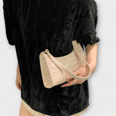 Mira Glossy Leather Tote Bag