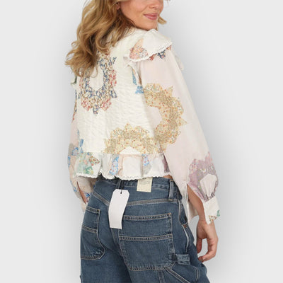 Quilted Bodice Table Cloth Blouse