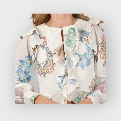 Quilted Bodice Table Cloth Blouse
