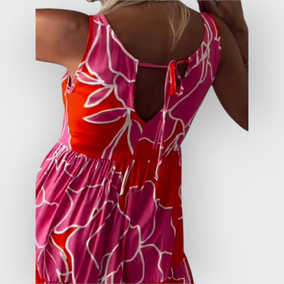 Aveline Stylish Dress With Floral Pattern
