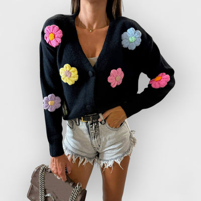 Casual Crochet Flower Cardigan Sweater Jacket