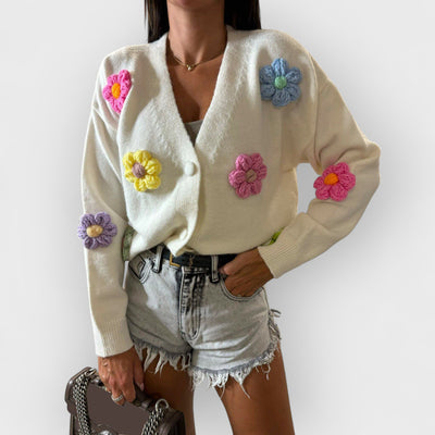Casual Crochet Flower Cardigan Sweater Jacket