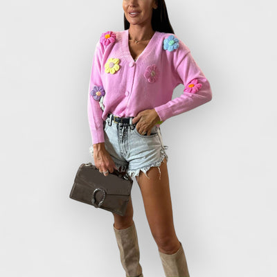 Casual Crochet Flower Cardigan Sweater Jacket