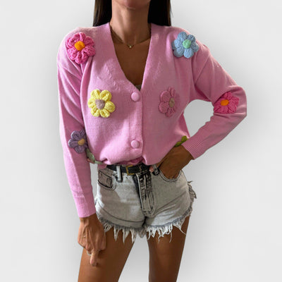 Casual Crochet Flower Cardigan Sweater Jacket